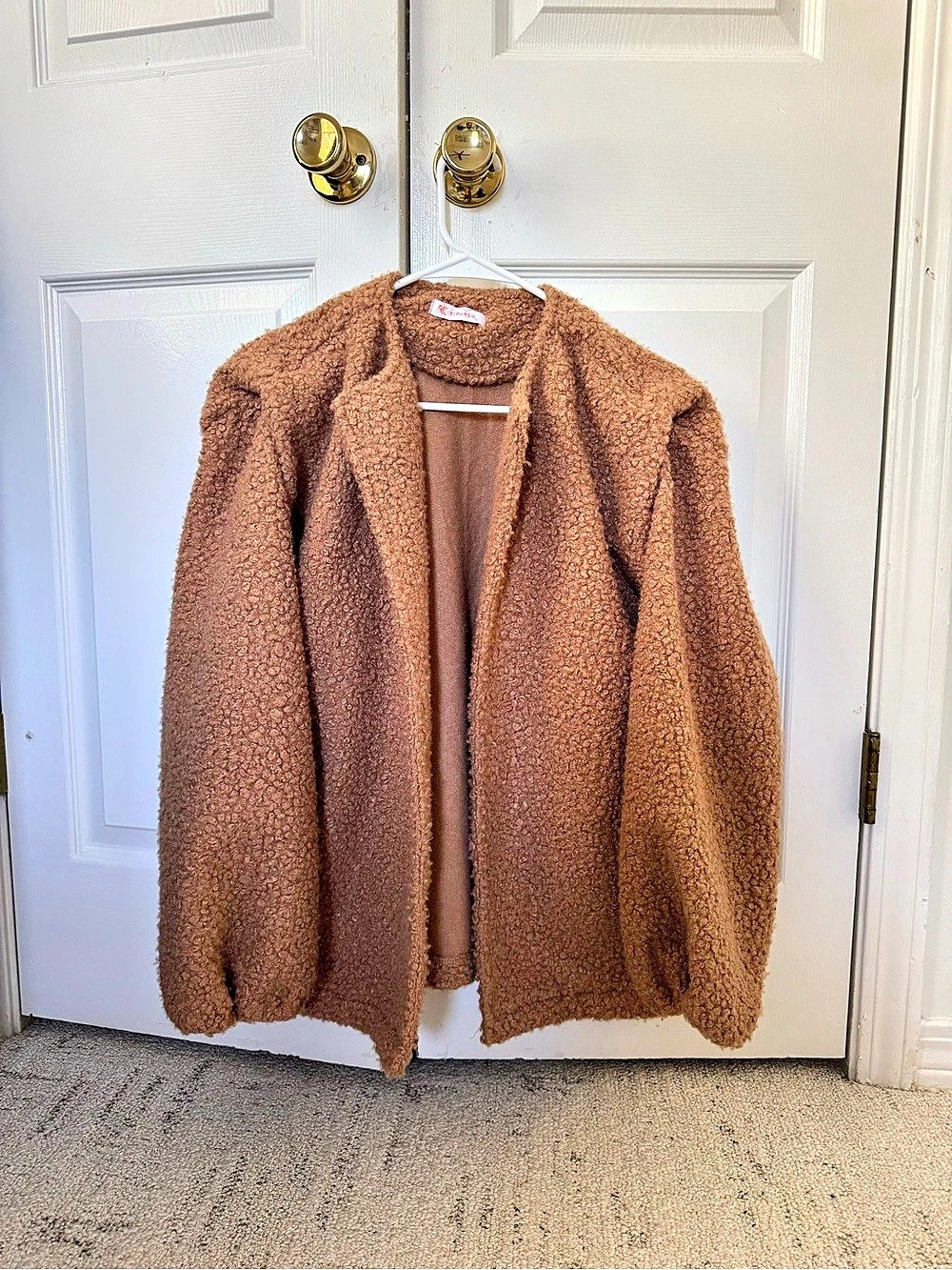 KIRUNDO Teddy Jacket in Brown Size Small